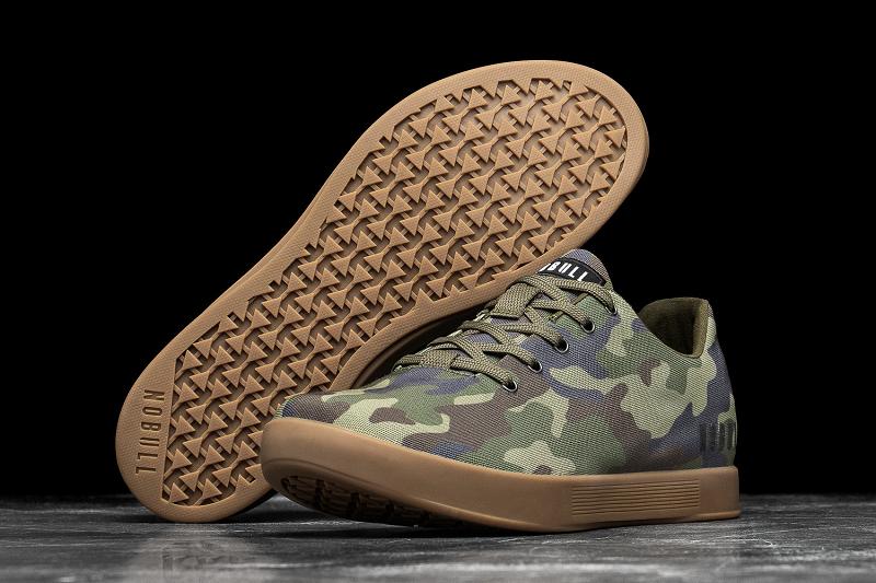 Men's Nobull Forest Camo Canvas Trainers Camo | SG E2283B